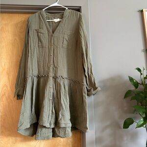 Anthropology Maeve Green dress